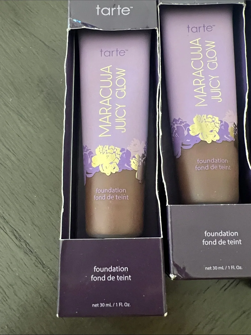 tarte Maracuja Foundation - Lavender & Gold shade 63H espresso honey lot of 3